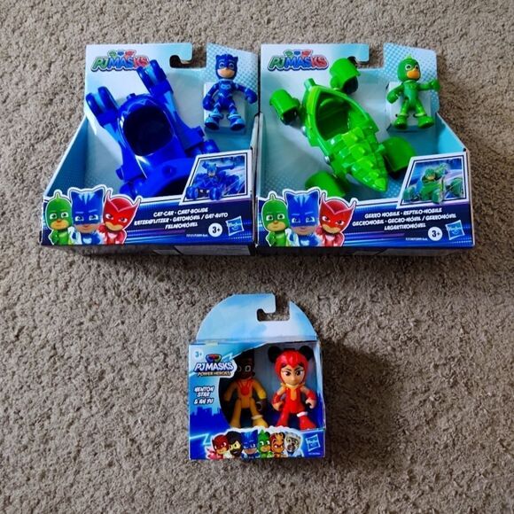 PJMasks Toy Bundle Cat Car/Gekko Mobile/Newton Star & An Yu BRAND NEW SEALED - Picture 1 of 5